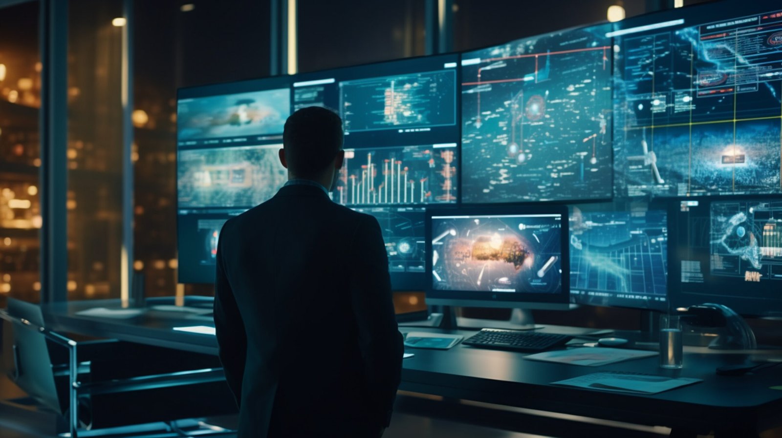 business person futuristic business environment